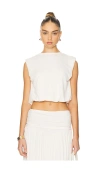 Lioness Field Of Dreams Bubble Hem Crop Top In Ivory