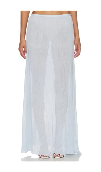 Lioness Ford Maxi Skirt In Baby Blue