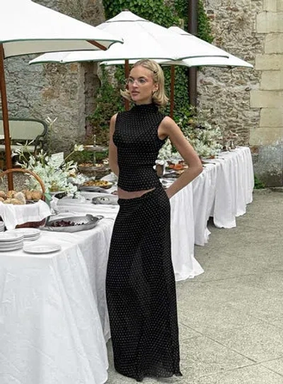 Lioness Ford Maxi Skirt In Black