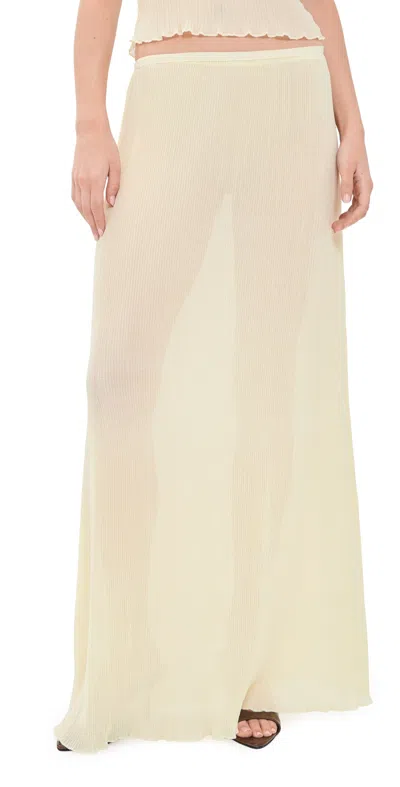 Lioness Ford Maxi Skirt Soft Lemon