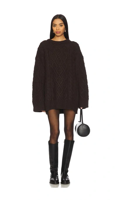 Lioness Gigi Knit Pullover In Brown