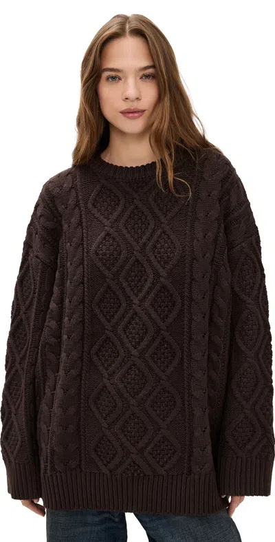 Lioness Gigi Knit Sweater Chocolate In Brown