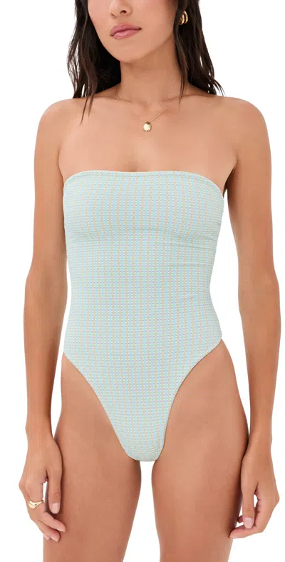 Lioness Gigi One Piece Mint Plaid In Green