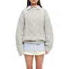 Lioness Gigi Oversize Cable Stitch Sweater In Cloud