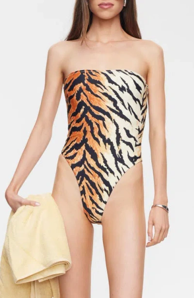 Lioness Gigi Strapless One-piece Swimsuit In Multi
