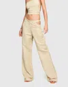 Lioness Giza Cut Out Pant In Wheat In Neutral