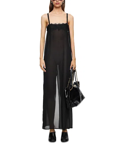 Lioness Glacial Sheer Maxi Dress In Black