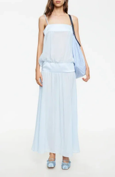 Lioness Gracia Sleeveless Chiffon Maxi Dress In Blue