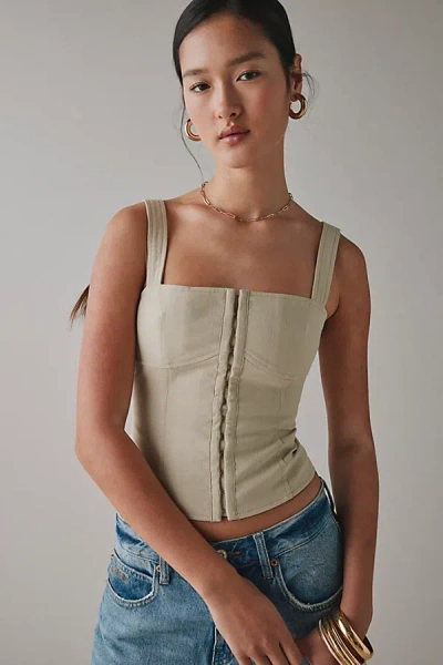 Lioness Harmonious Square Neck Corset Top In Neutral, Women's At Urban Outfitters