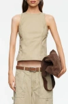 Lioness Harmony Open Back Panel Top Co-ord In Brown