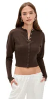 Lioness Head In The Clouds Cardigan Coffee In Brown