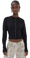 Lioness Head In The Clouds Cardigan Onyx In Onyx