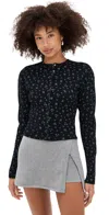 Lioness Head In The Clouds Cardigan Onyx Floral In Animal Print