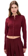 Lioness Head In The Clouds Cardigan Rumba Red In Rumba Red