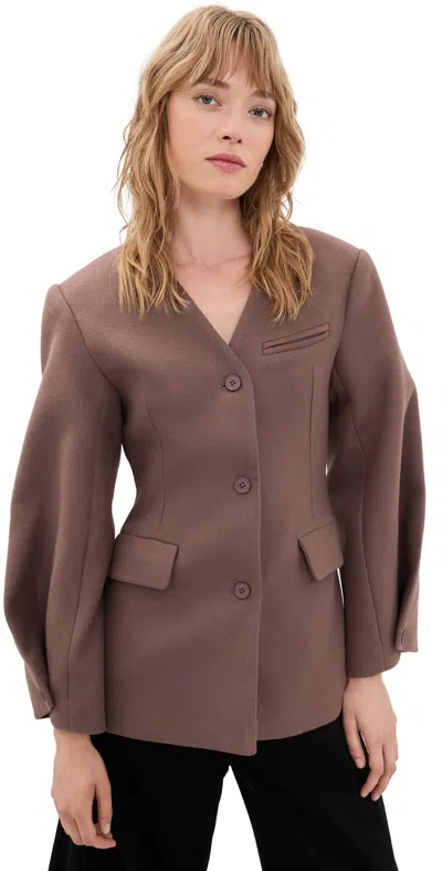 Lioness Heart Shaped Coat Chocolate In Brown