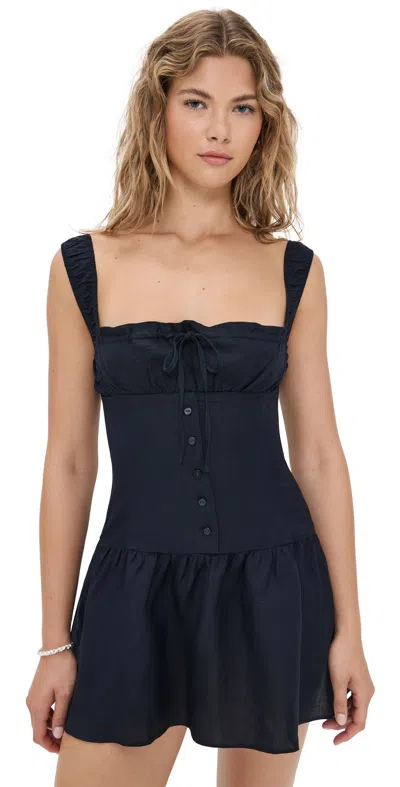 Lioness Heart Shaped Mini Dress Navy In Blue