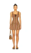 Lioness Heart Shaped Mini Dress In Neutral