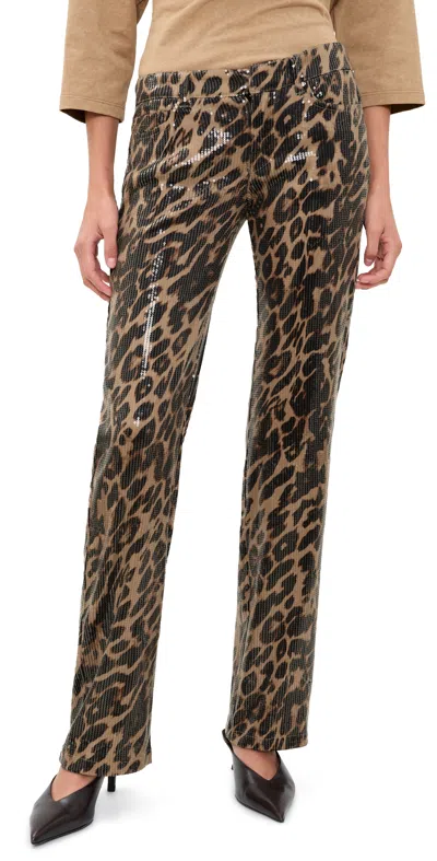 Lioness Heartbreaker Pants Safari Sequin In Brown