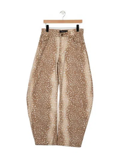 Pre-owned Lioness High-rise Wide Leg Jeans In Neutrals