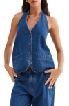 Lioness Hills Halter Vest Dark Denim