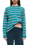 Lioness Horizon Stripe Top In Green
