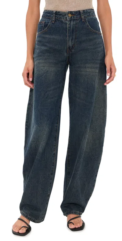 Lioness Horseshoe Barrel Jeans Washed Indigo