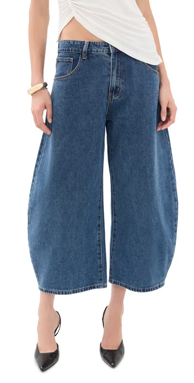 Lioness Horseshoe Cropped Jeans Light Denim