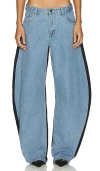 Lioness Horseshoe Jean In Split Blue
