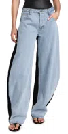 Lioness Horseshoe Jeans Split Blue In Split Blue
