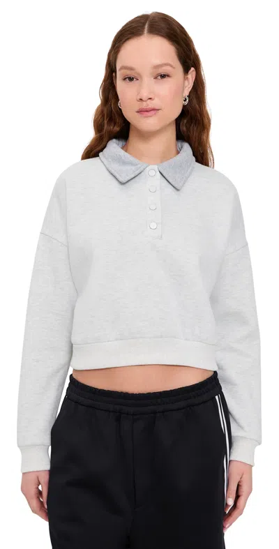 Lioness Housewife Collared Sweatshirt Heather Grey In Gray