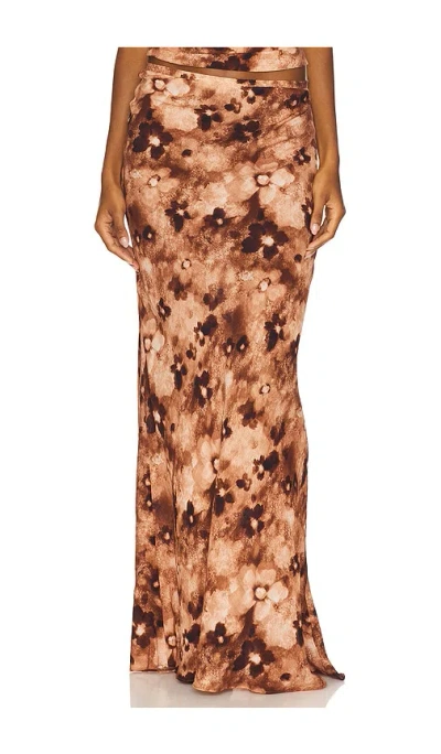 Lioness Hudson Maxi Skirt In Brown