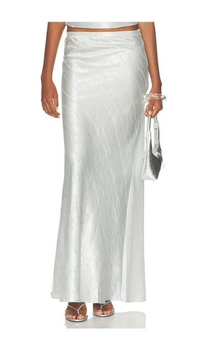 Lioness Hudson Maxi Skirt In Silver