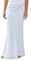 Lioness Hudson Satin Maxi Skirt Pale Blue In Pale Blue