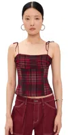 Lioness Humphrey Cami Crimson Plaid In Red