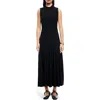 Lioness Indi Sleeveless Mock Neck Maxi Dress In Black