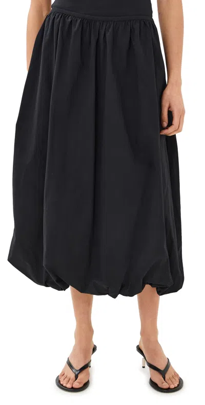 Lioness Intuition Bubble Midi Skirt Onyx