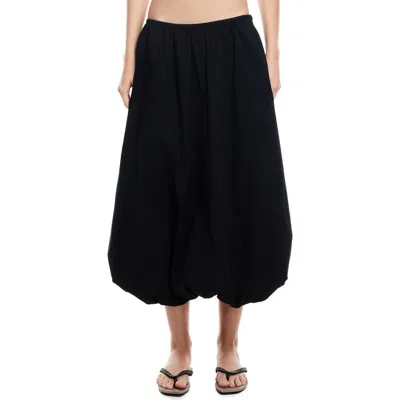LIONESS LIONESS INTUITION LOW RISE BUBBLE HEM MIDI SKIRT