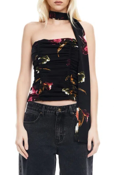 LIONESS LIONESS ISLAND RUCHED STRAPLESS TOP & SCARF SET