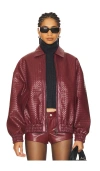 Lioness Kenny Bomber Jacket Burgundy In 葡萄酒色