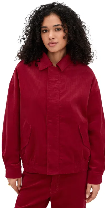 Lioness Kenny Bomber Jacket Crimson In Red