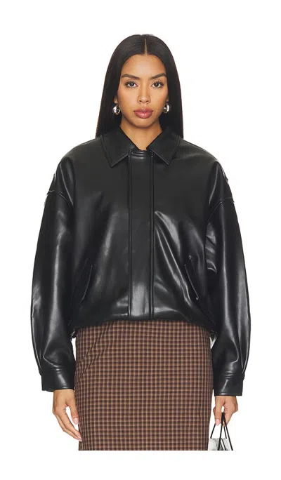 Lioness Kenny Bomber Jacket In Jet Black