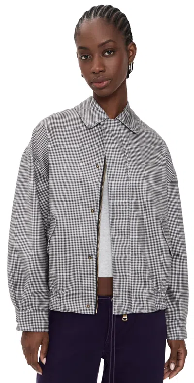Lioness Kenny Faux Suede Bomber Jacket Eclipse In Gray
