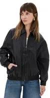 LIONESS KENNY WOVEN BOMBER JACKET ONYX