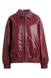 Lioness Kenny Bomber Jacket Burgundy In Burgundy