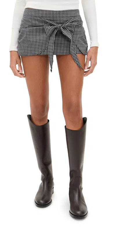 Lioness Kensington Mini Skort Noir Check In Blue