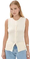 Lioness Kourt Vest Ivory In Ivory