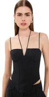 Lioness La Quinta Corset Onyx Pinstripe