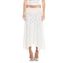Lioness Womens Tidal Camisole Top Asymmetric Midi Skirt In White