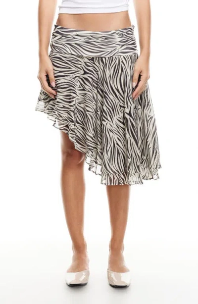 Lioness Legacy Chiffon Midi Skirt In Black