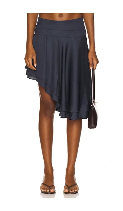 Lioness Legacy Midi Skirt In Blue